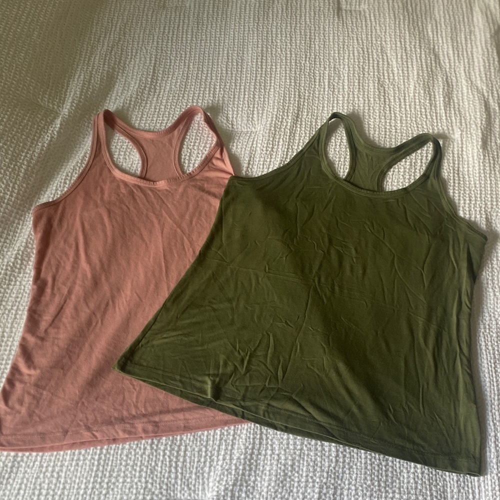 Old Navy Pink and Green Tank Top